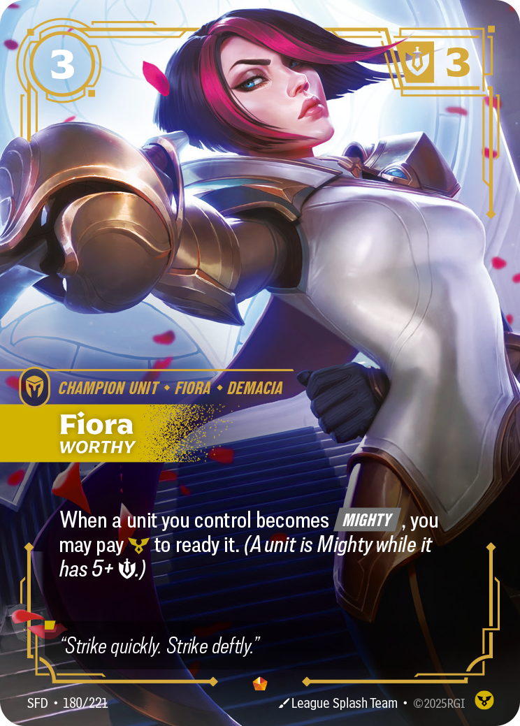 Fiora - Worthy - Riftbound TCG Card