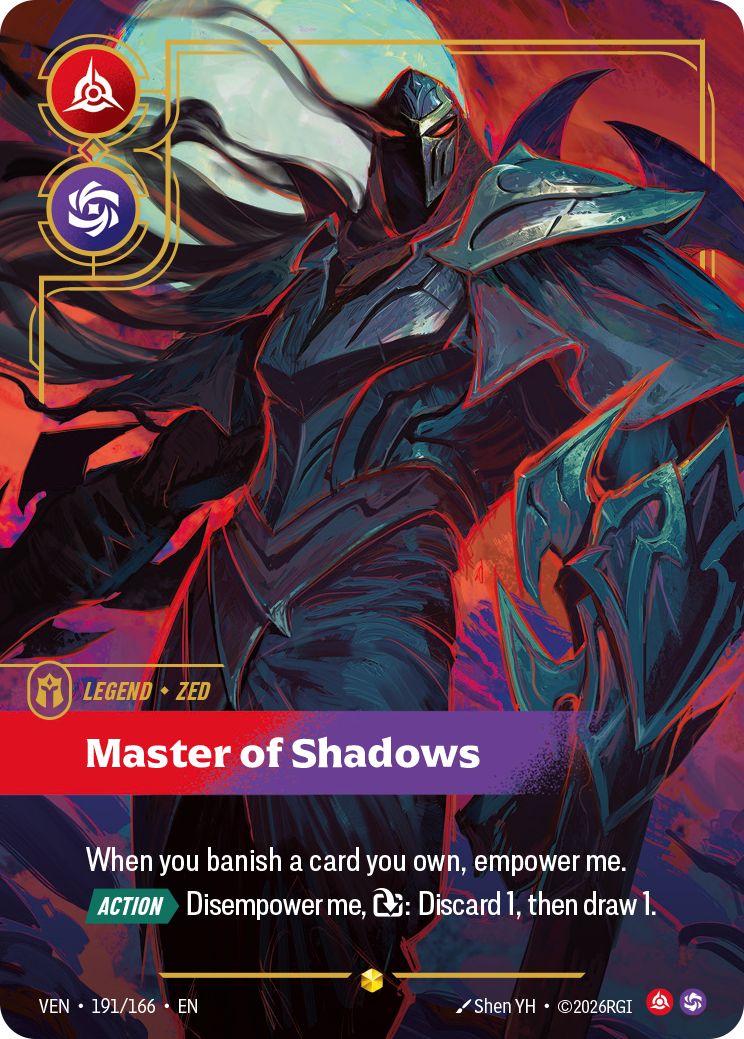 Zed - Master of Shadows (Overnumbered) (Foil) - Riftbound Vendetta
