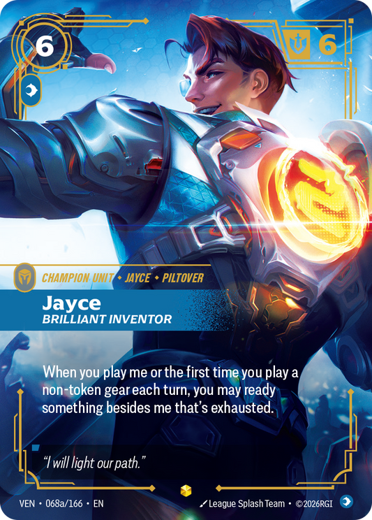 Jayce, Brilliant Inventor (Alternate Art) (Foil) - Riftbound Vendetta