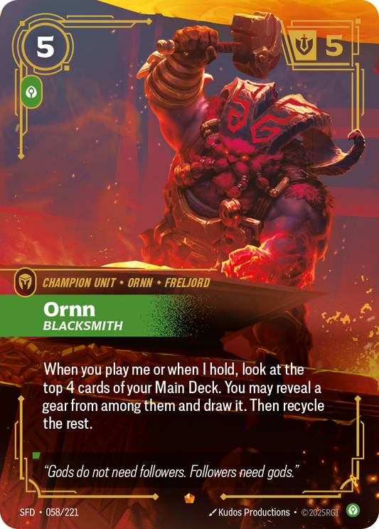 Ornn - Blacksmith - Riftbound TCG Card