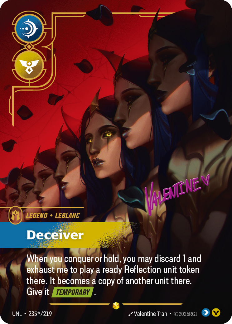 LeBlanc - Deceiver (Signature) - Riftbound TCG Card