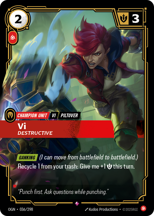 Vi - Destructive - Riftbound TCG Card