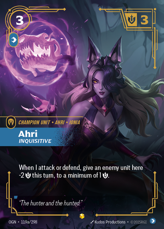 Ahri - Inquisitive (Alternate Art) - Riftbound TCG Card