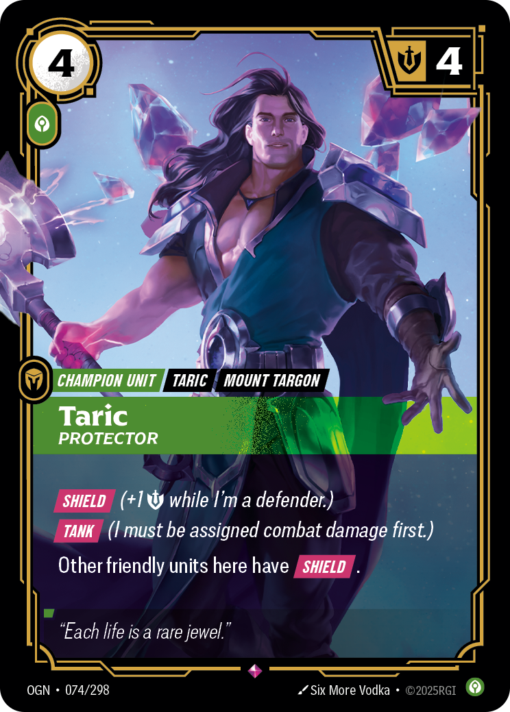 Taric - Protector - Riftbound TCG Card