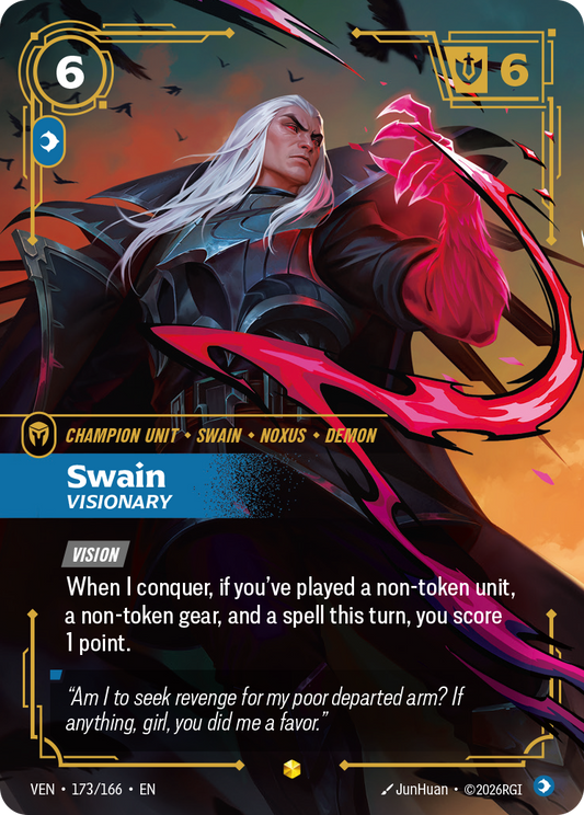 Swain, Visionary (Overnumbered) (Foil) - Riftbound Vendetta