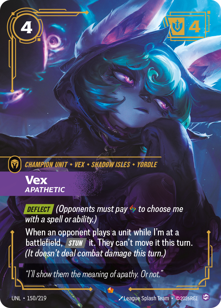 Vex - Apathetic - Riftbound TCG Card