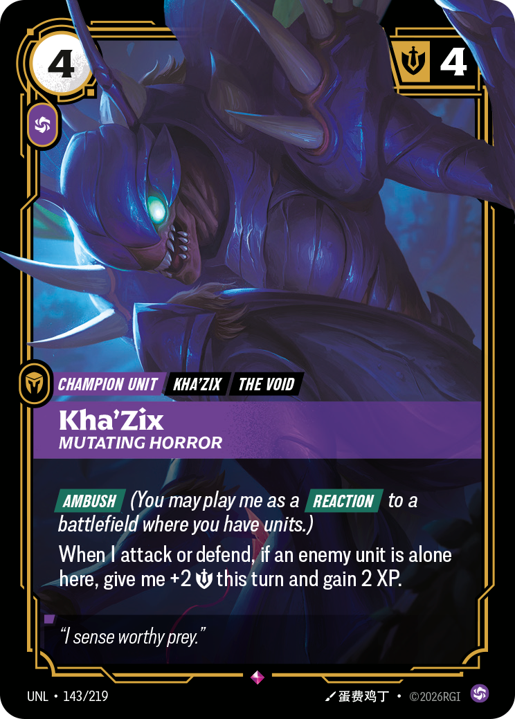 Kha'Zix - Mutating Horror - Riftbound TCG Card