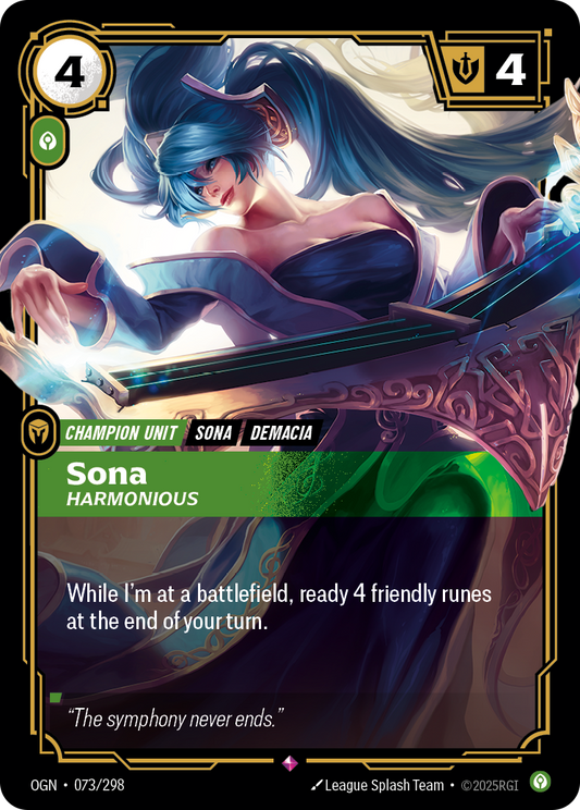 Sona - Harmonious - Riftbound TCG Card