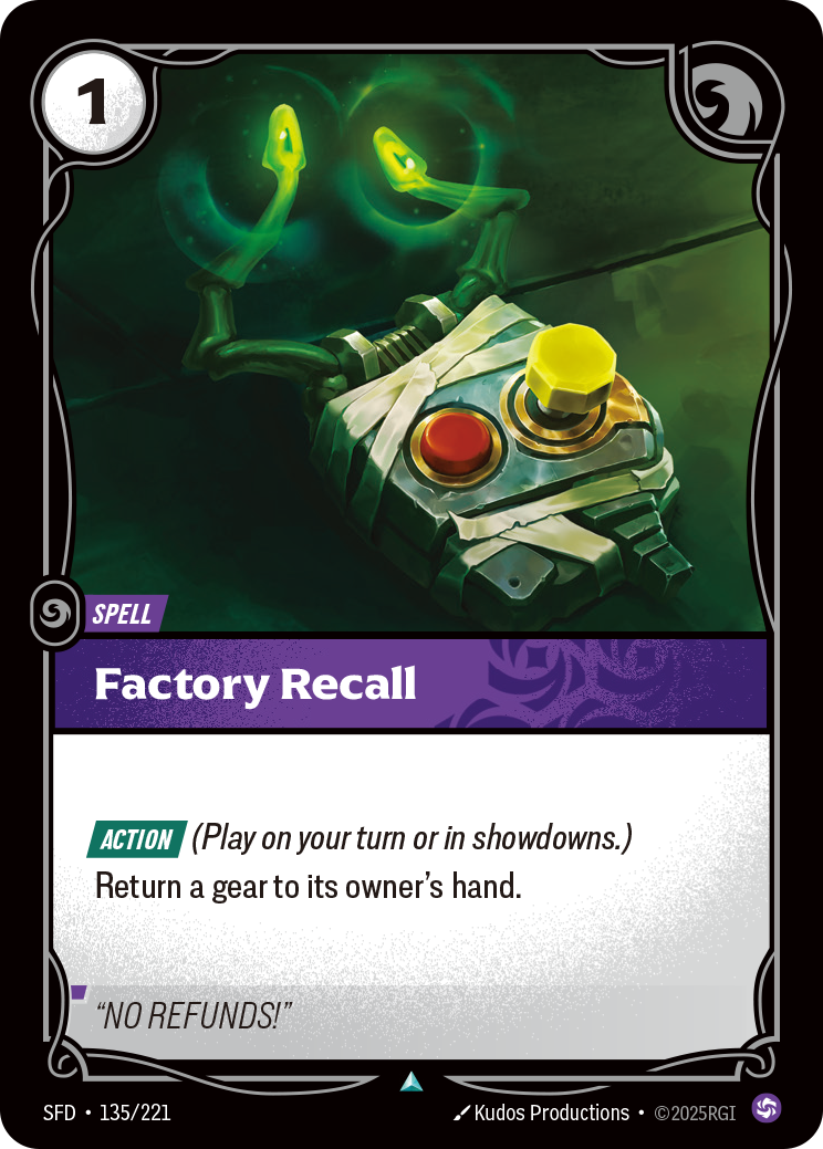 Factory Recall - Riftbound TCG Card