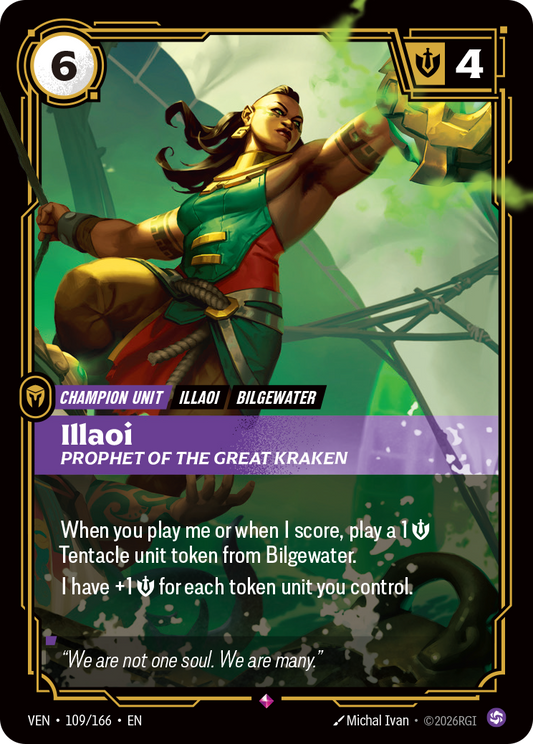Illaoi, Prophet of the Great Kraken (Foil) - Riftbound Vendetta