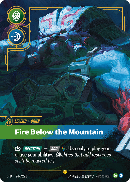 Ornn - Fire Below the Mountain (Overnumbered) - Riftbound TCG Card