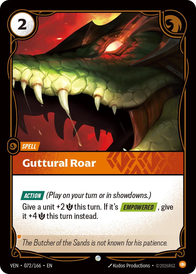 Guttural Roar - Riftbound Vendetta