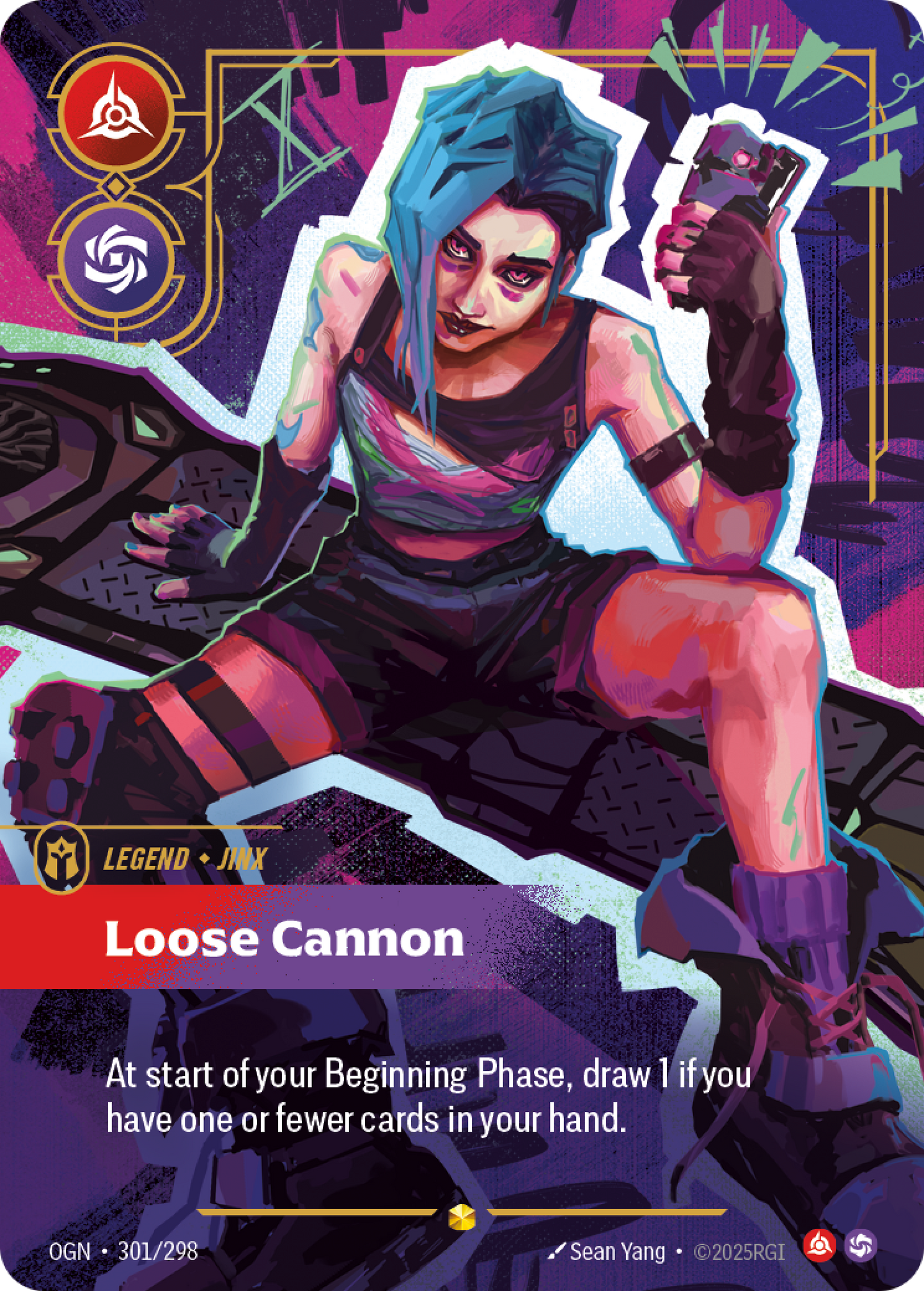 Jinx - Loose Cannon (Overnumbered) - Riftbound TCG Card