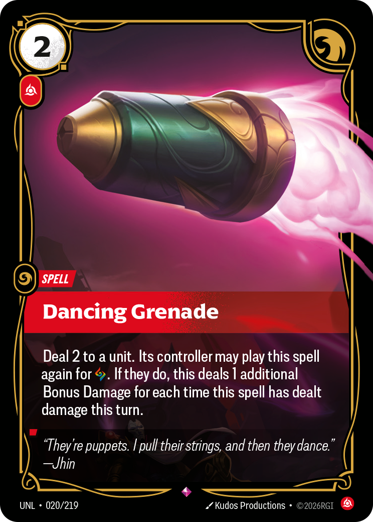 Dancing Grenade - Riftbound TCG Card