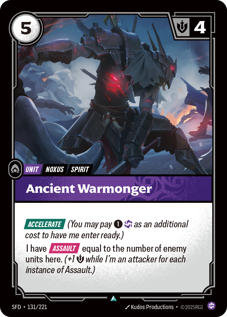 Ancient Warmonger - Riftbound TCG Card