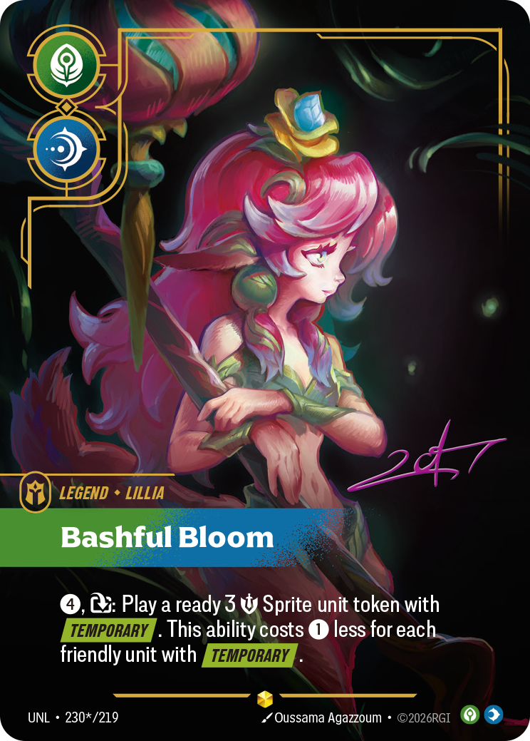 Lillia - Bashful Bloom (Signature) - Riftbound TCG Card