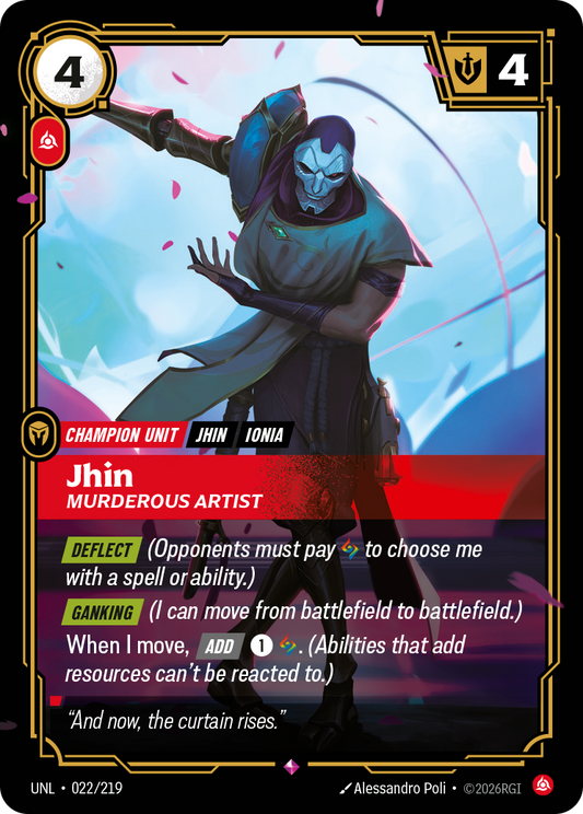 Jhin - Murderous Artist - Riftbound TCG Card