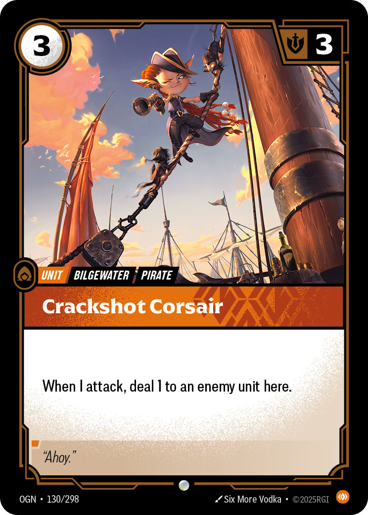Crackshot Corsair - Riftbound TCG Card