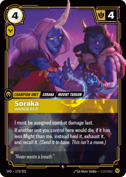 Soraka - Wanderer - Riftbound TCG Card
