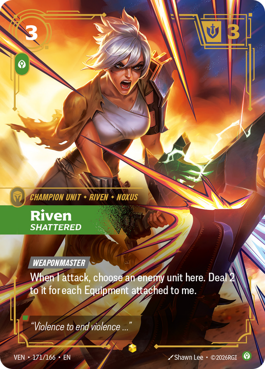 Riven, Shattered (Overnumbered) (Foil) - Riftbound Vendetta