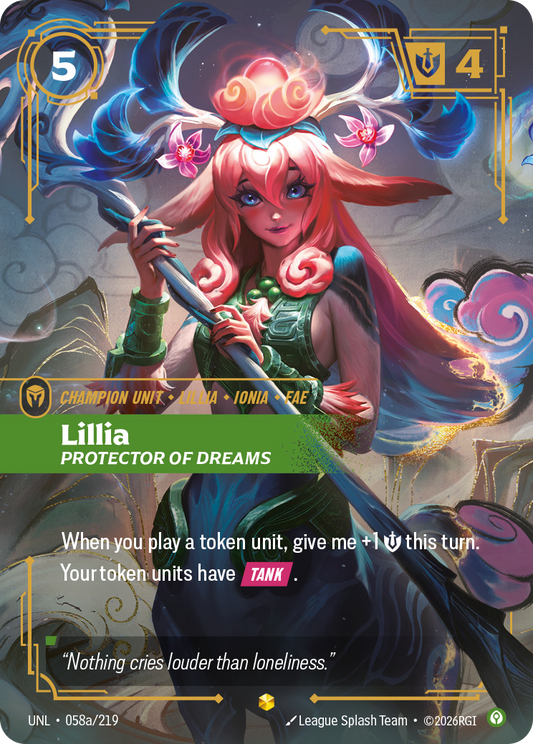 Lillia - Protector of Dreams (Alternate Art) - Riftbound TCG Card