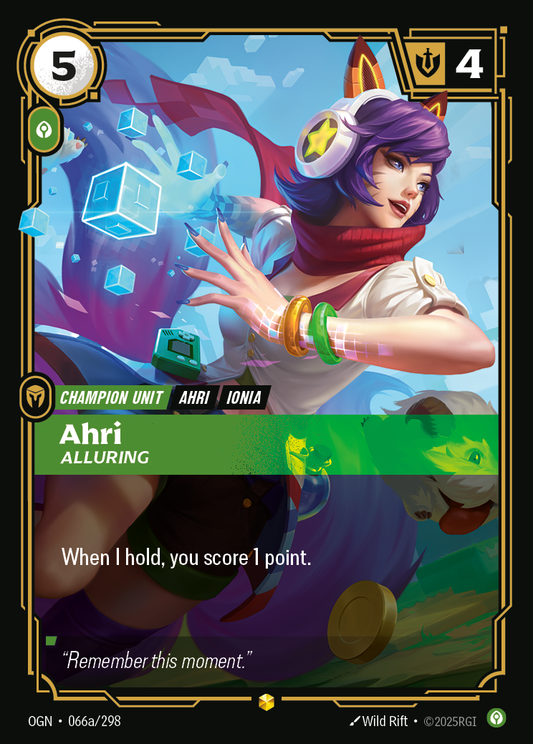 Ahri - Alluring (Alternate Art) - Riftbound TCG Card