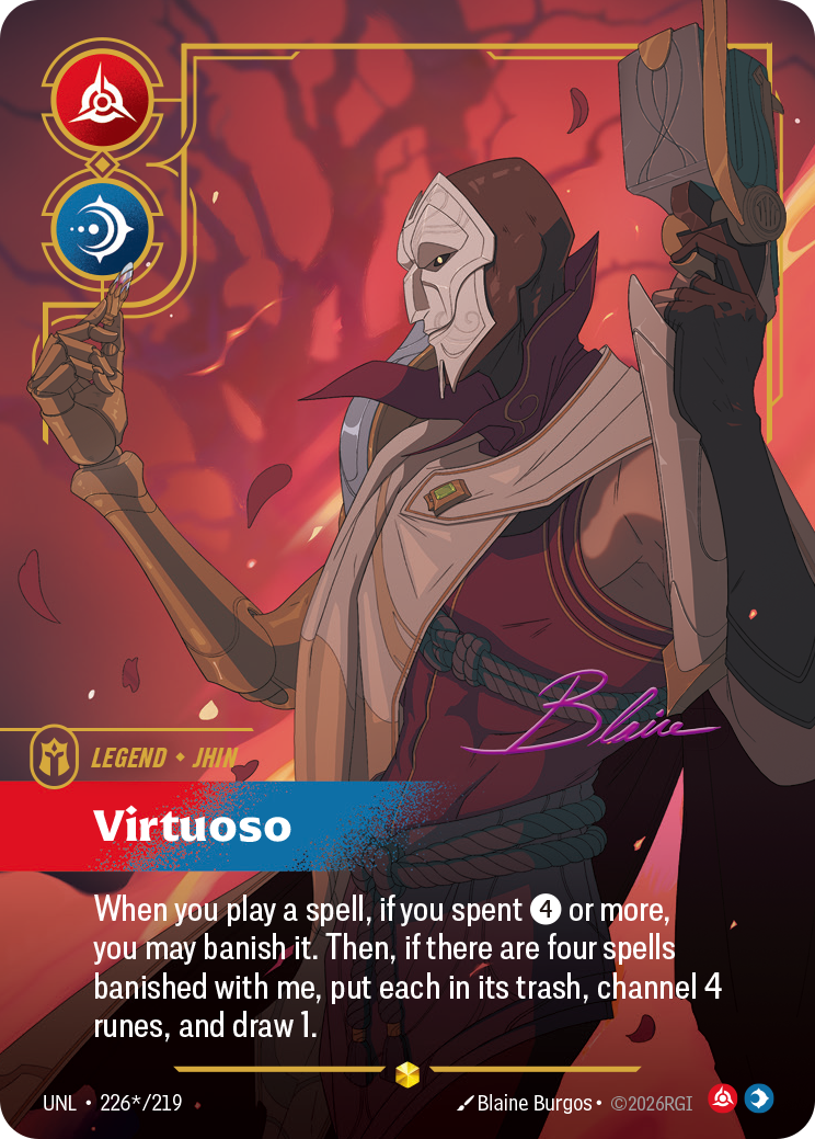 Jhin - Virtuoso (Signature) - Riftbound TCG Card