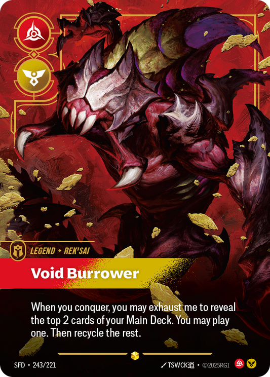 Rek'sai - Void Burrower (Overnumbered) - Riftbound TCG Card