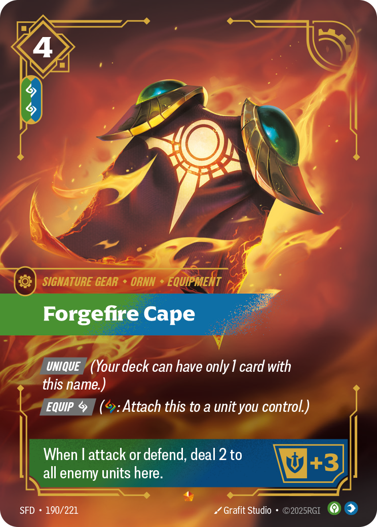 Forgefire Cape - Riftbound TCG Card