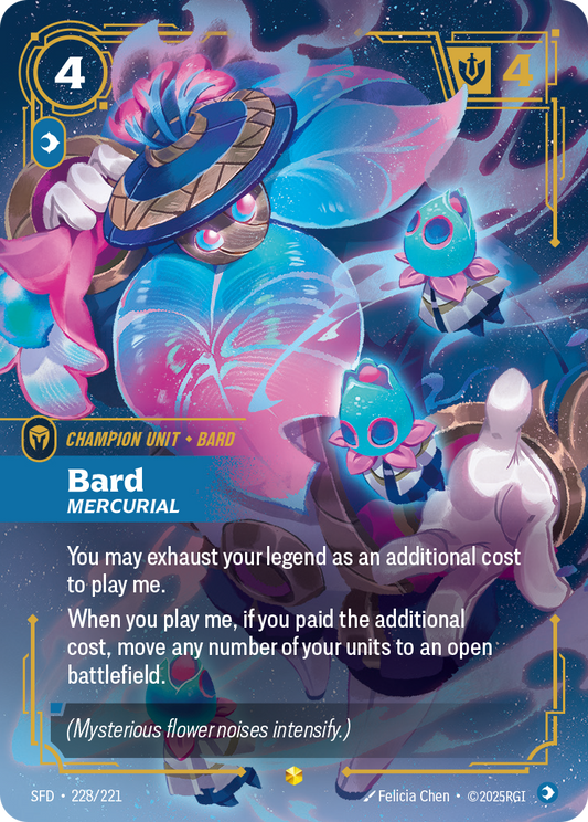 Bard - Mercurial (Overnumbered) - Riftbound TCG Card