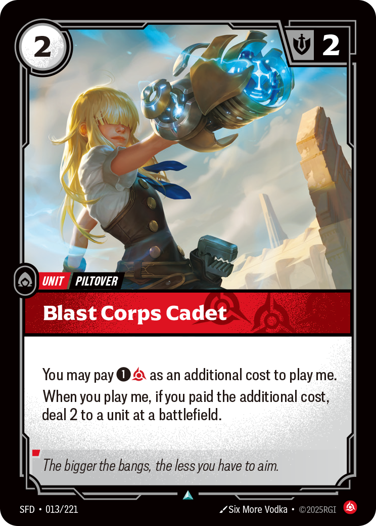 Blast Corps Cadet - Riftbound TCG Card