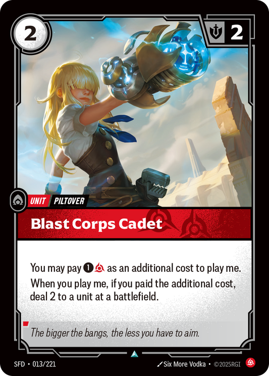 Blast Corps Cadet - Riftbound TCG Card