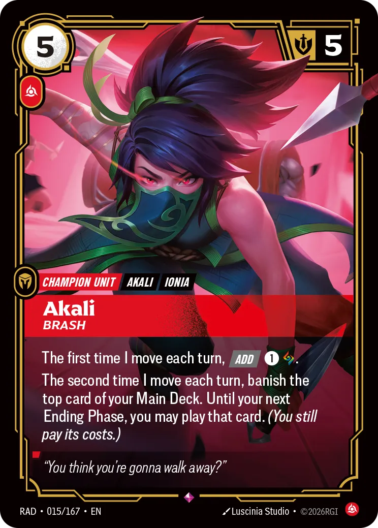 Akali, Brash (Foil) - Riftbound Radiance