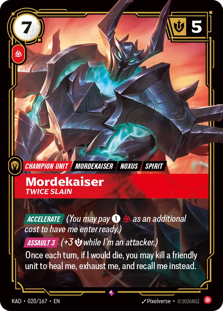 Mordekaiser, Twice Slain (Foil) - Riftbound Radiance