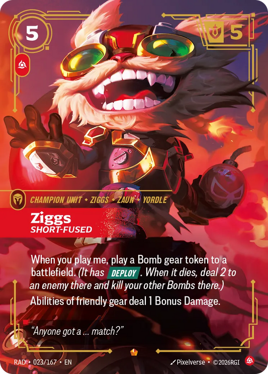 Ziggs, Short-Fused (Foil) - Riftbound Radiance