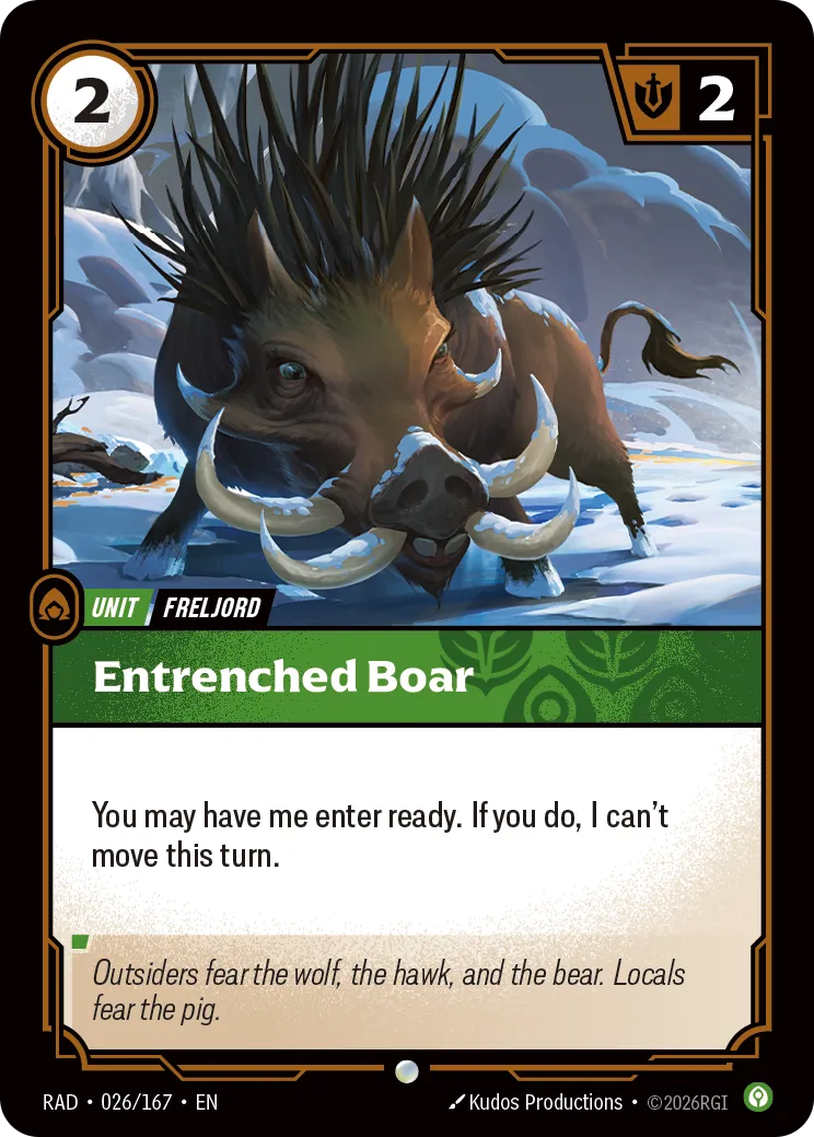 Entrenched Boar - Riftbound Radiance