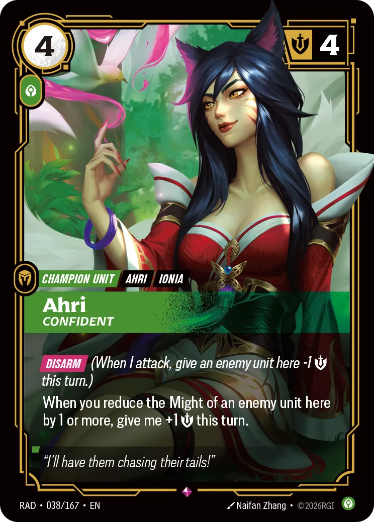 Ahri, Confident (Foil) - Riftbound Radiance