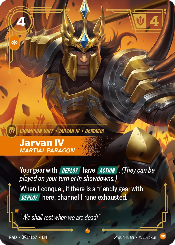 Jarvan IV, Martial Paragon (Foil) - Riftbound Radiance