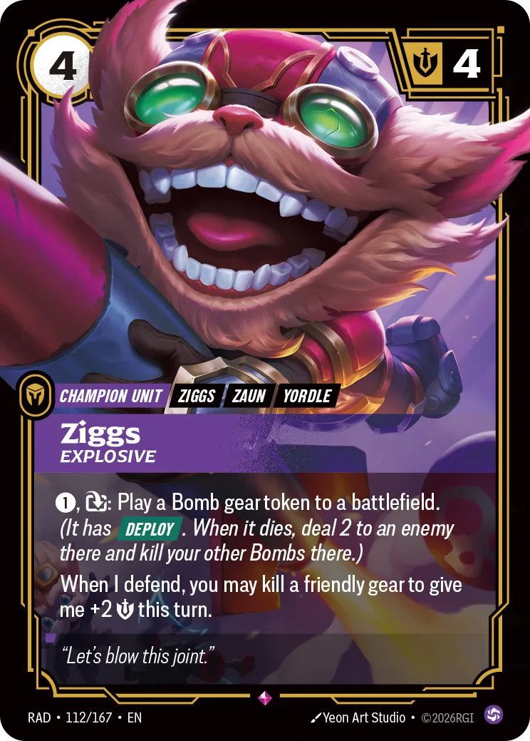 Ziggs, Explosive (Foil) - Riftbound Radiance
