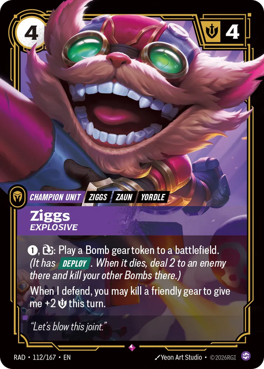 Ziggs, Explosive (Foil) - Riftbound Radiance