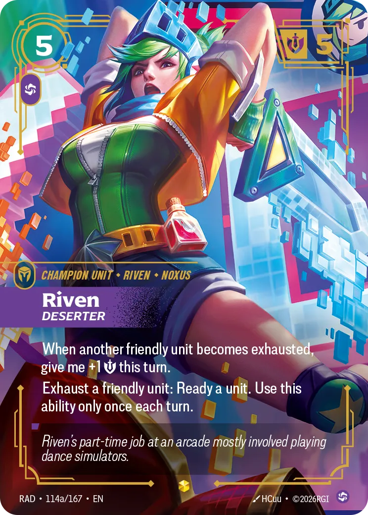 Riven, Deserter (Alternate Art) (Foil) - Riftbound Radiance