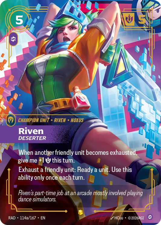 Riven, Deserter (Alternate Art) (Foil) - Riftbound Radiance
