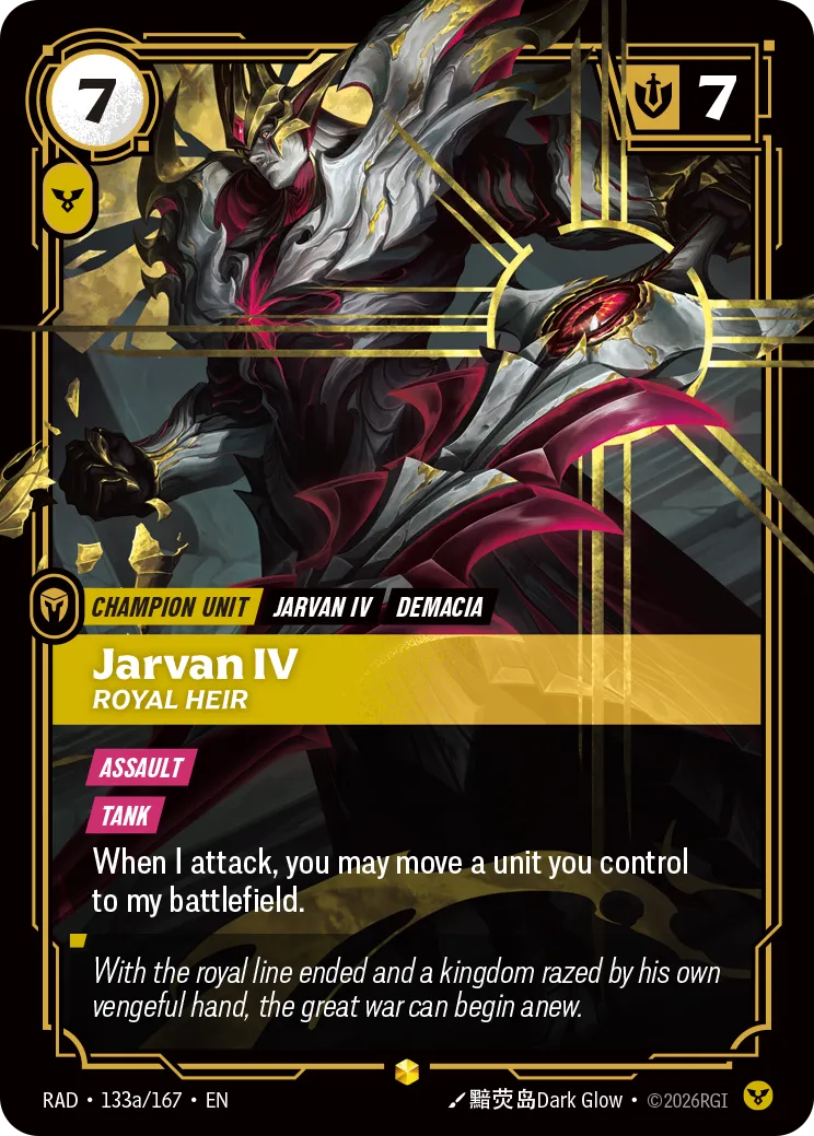 Jarvan IV, Royal Heir (Alternate Art) (Foil) - Riftbound Radiance