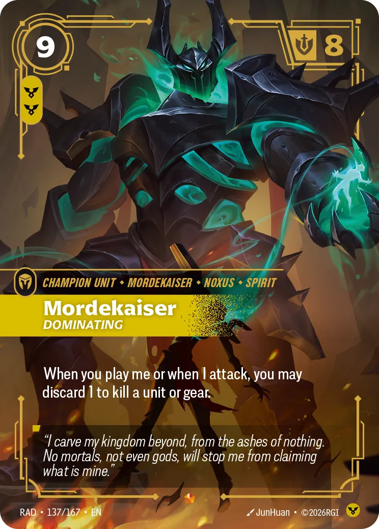 Mordekaiser, Dominating (Foil) - Riftbound Radiance