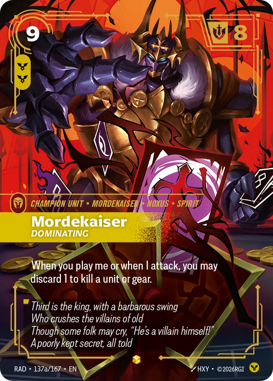 Mordekaiser, Dominating (Alternate Art) (Foil) - Riftbound Radiance