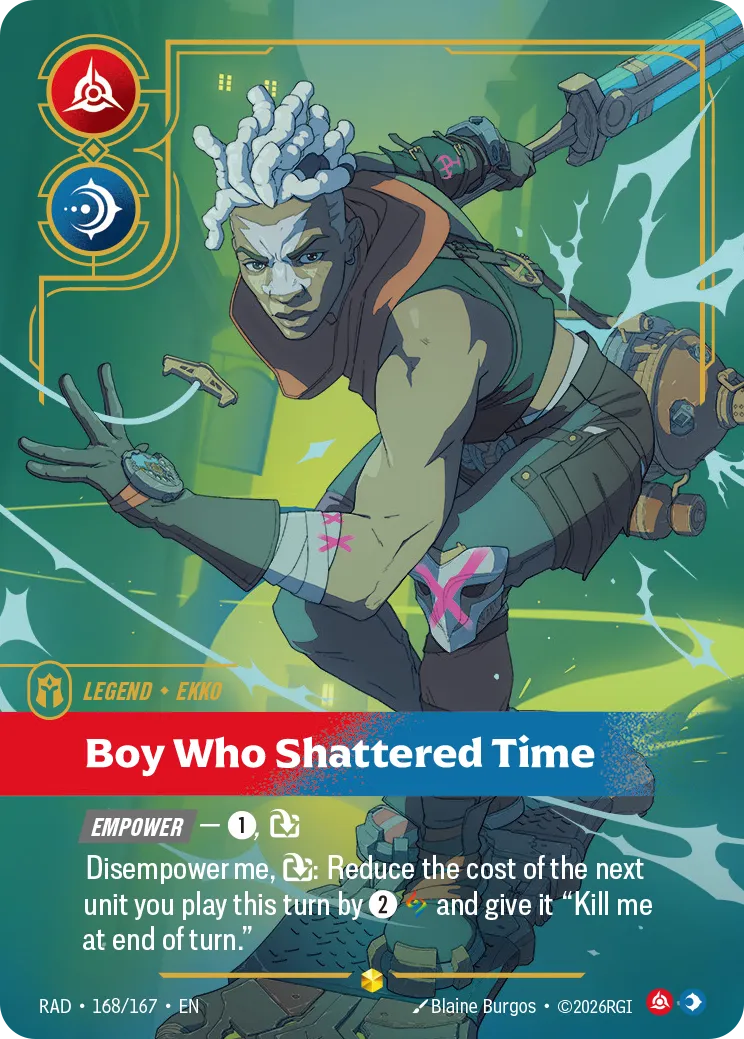 Ekko, Boy Who Shattered Time (Signature) (Foil) - Riftbound Radiance