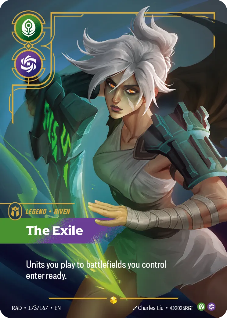 Riven, The Exile (Signature) (Foil) - Riftbound Radiance