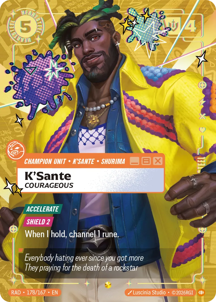 K'Sante, Courageous (Heartsteel Signature) (Foil) - Riftbound Radiance