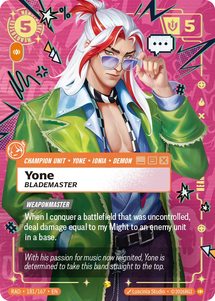 Yone, Blademaster (Heartsteel Overnumbered) (Foil) - Riftbound Radiance