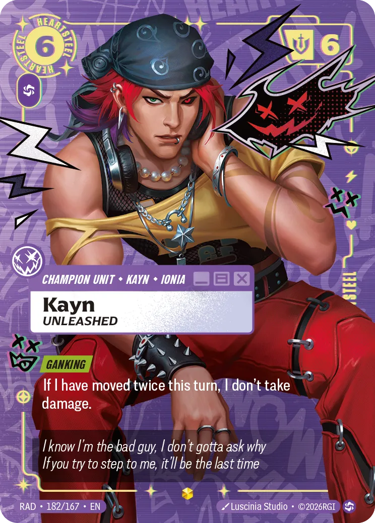 Kayn, Unleashed (Heartsteel Overnumbered) (Foil) - Riftbound Radiance